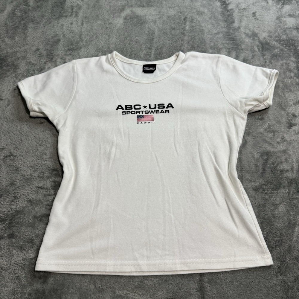 VTG 90s ABC Store Hawaii Promo Baby Tee Style Shirt Womens M USA‎ Made RARE